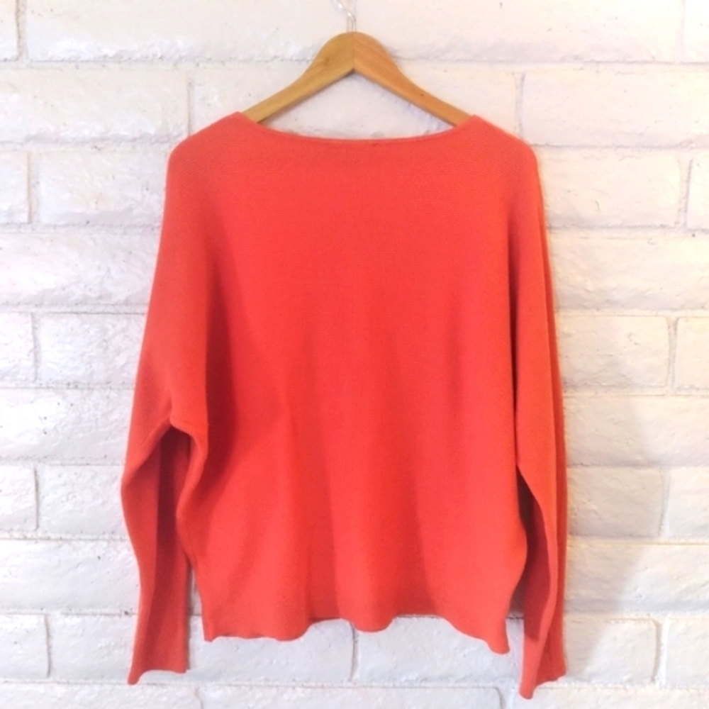 Cyrus Bright Orange Dolman Sleeve Sweater - Picture 3 of 8